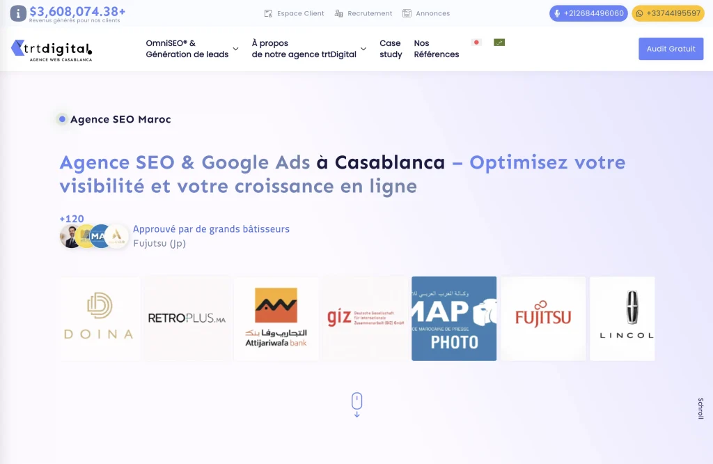 trtDigital Agence SEO SEA SEM AEO GEO Casablanca Maroc 1